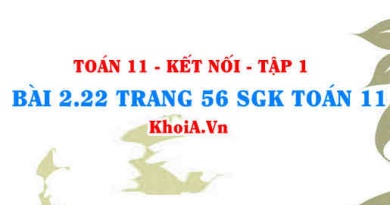 Bài 2.22 trang 56 SGK Toán 11 tập 1 Kết nối tri thức